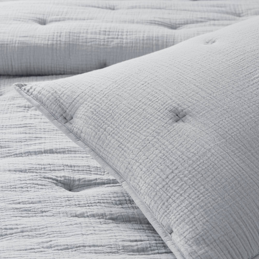 3-Piece King Cotton  Embroidered Quilt Set,Blue Media 5