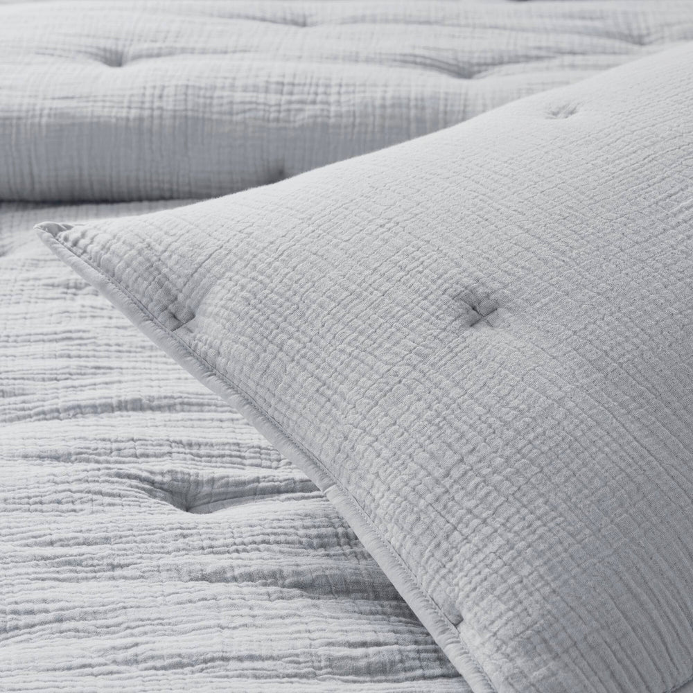 3-Piece King Cotton  Embroidered Quilt Set,Blue Media 5