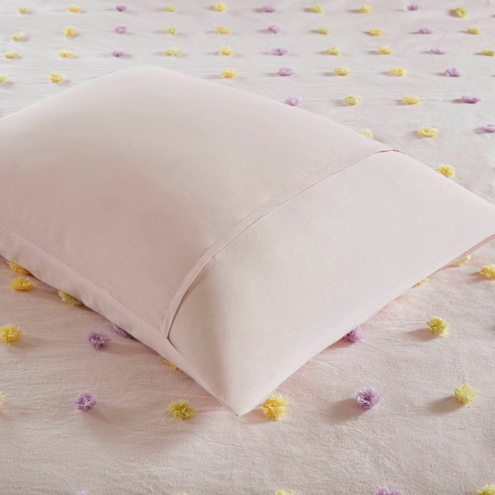 5PCS Full/Queen Cotton Jacquard Pom Pom Comforter Set Media 14