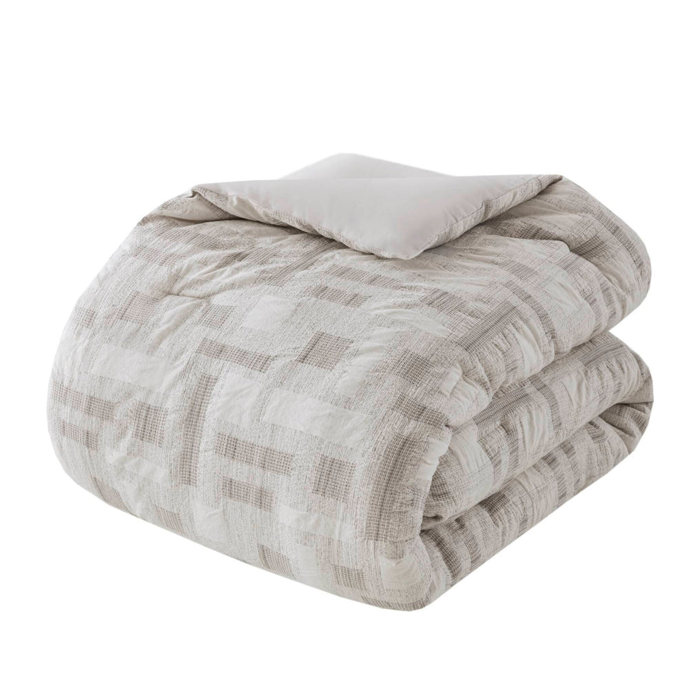 3 Piece Cotton Jacquard Comforter Set-Full/Queen Media 8