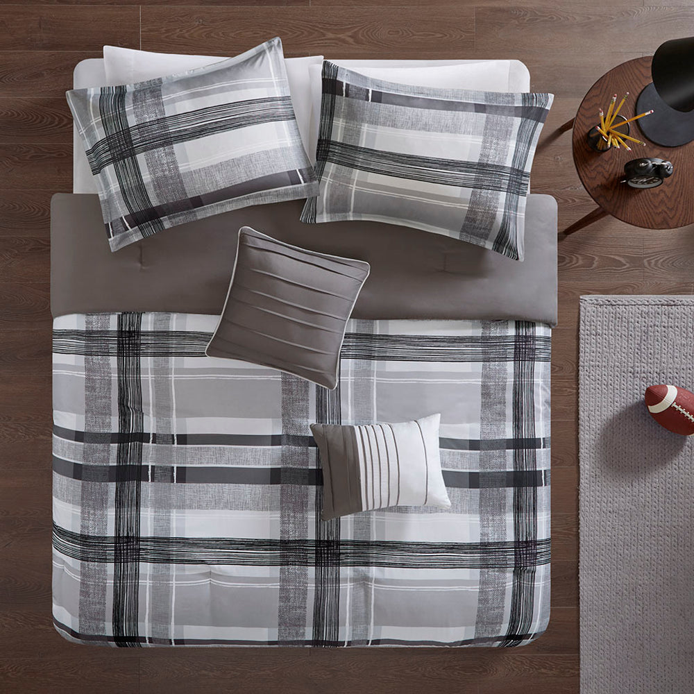 Full/Queen Plaid Comforter Set Media 9