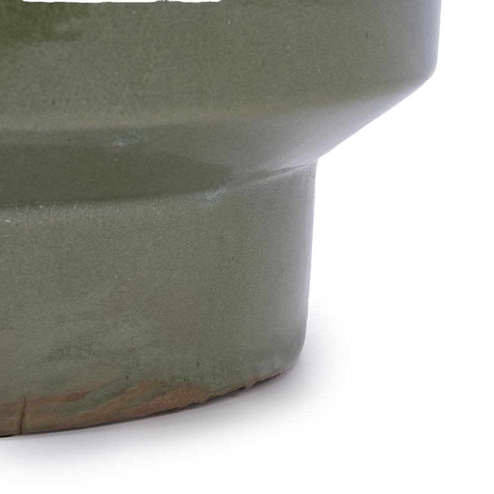 3 Pieces Ceramic Flowerpot, Modern Planter for Patio, Garden or Windowsills - Antique Light Green Media 12