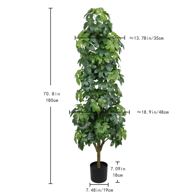 6FT Artificial Tree  Realistic Faux Tree, Suitable for Indoor and Outdoor Decoration ,1pc/set
