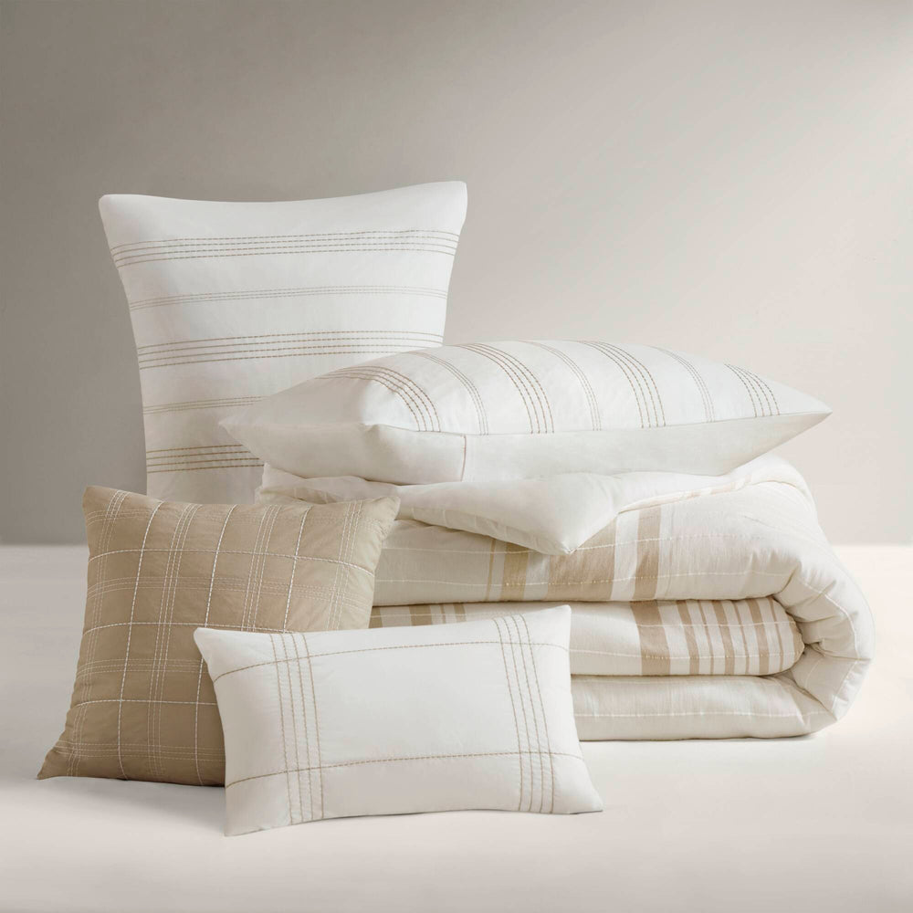 5- Piece King/Cal King Cotton Jaquard Duvet Set Media 12