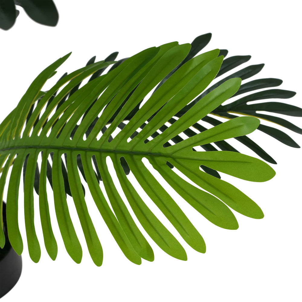 78.5' Artificial Palm Tree with Black Plastic Pot, Set of 2 Media 10