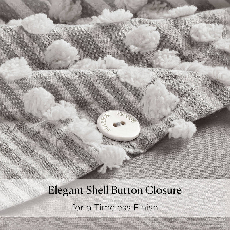 3- Piece King Cotton Yarn Dyed Duvet Cover Set