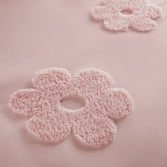 Floral Reversible Tufted Chenille Duvet Cover Set perspective