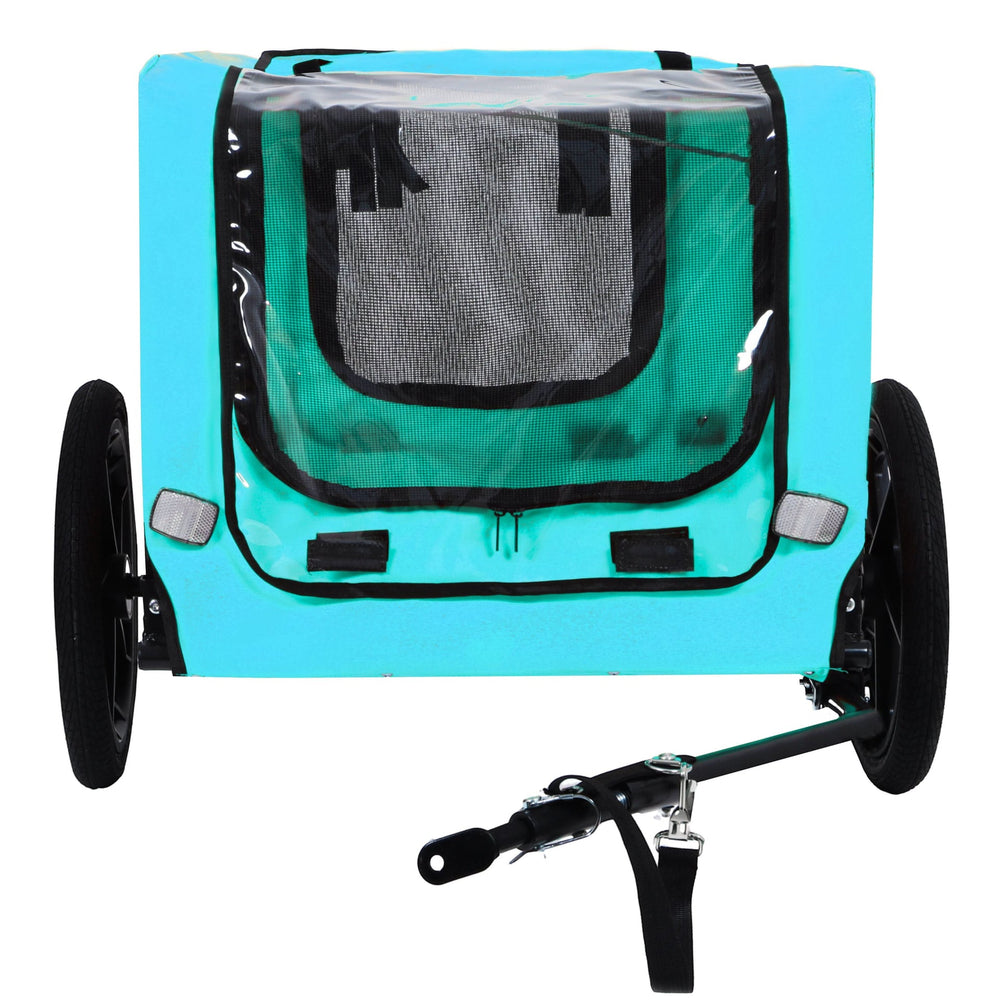 Pet Bike Trailer Dog Cart for Bicycle,Suitable for Small and Medium Pets, Easy Folding Cart Frame, Quick Release Wheel, Non-Slip Floor, Internal Leash Media 4