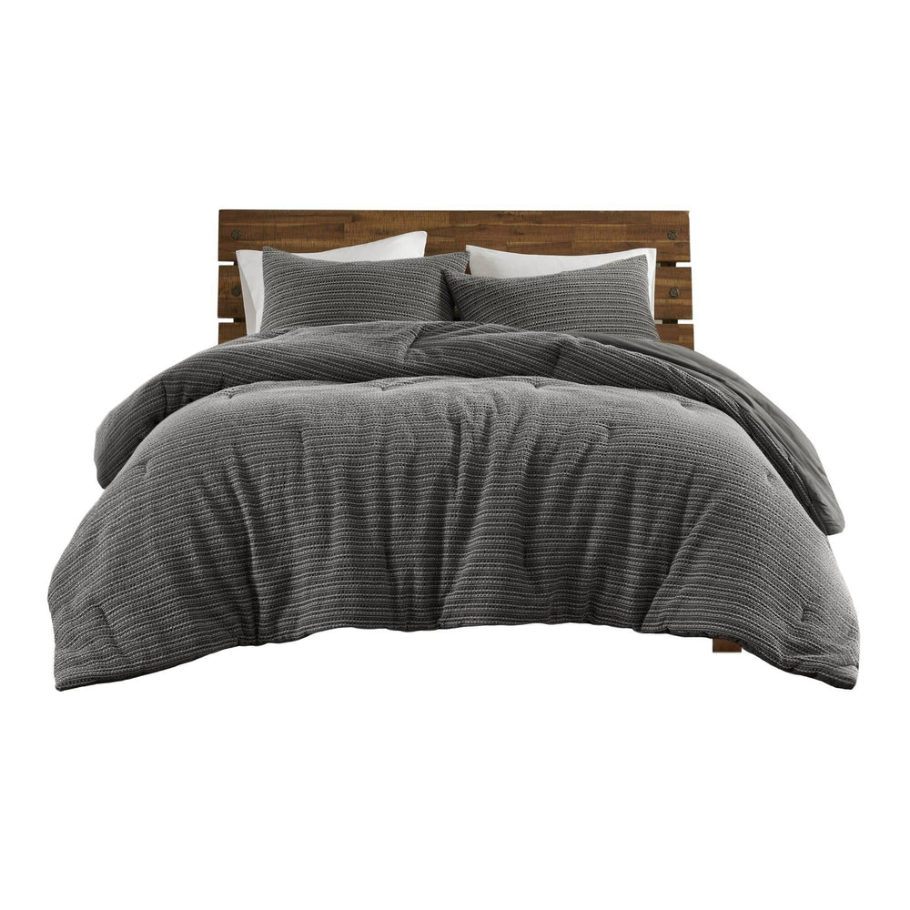 3PCS King/Cal King Waffle Washed Comforter Set Media 7