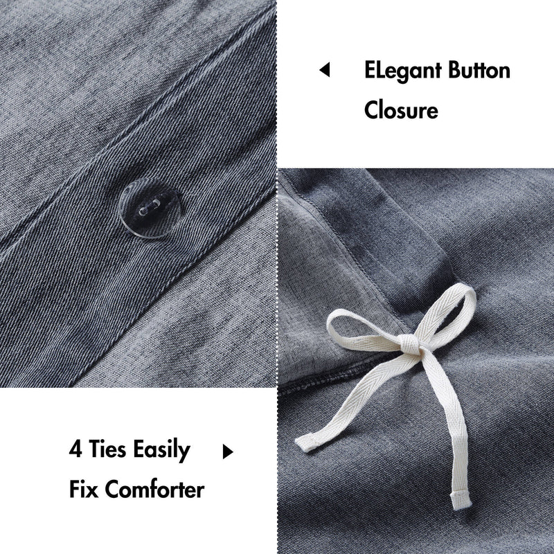3PCS Twill Washed Duvet Set