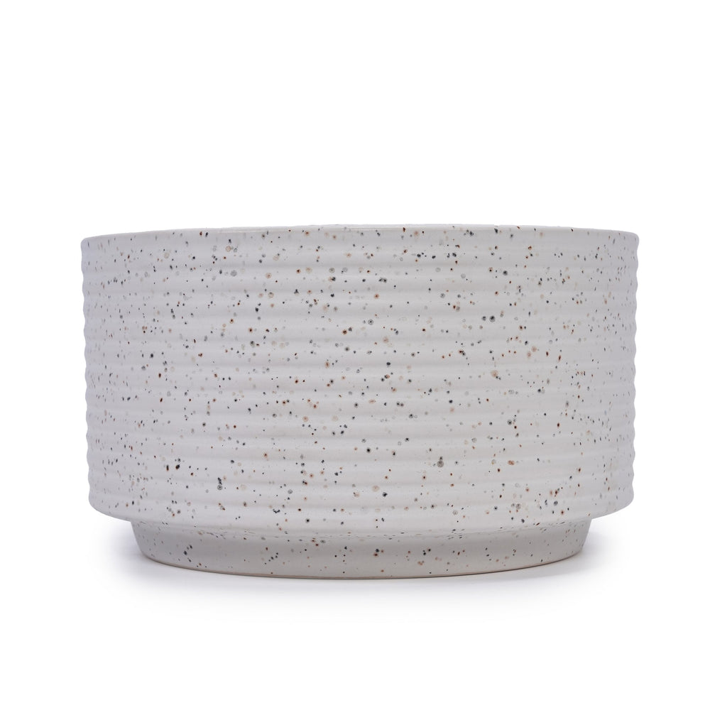 2 Pieces Ceramic Flowerpot, Modern Planter for Patio, Garden or Windowsills - Milk White Media 7