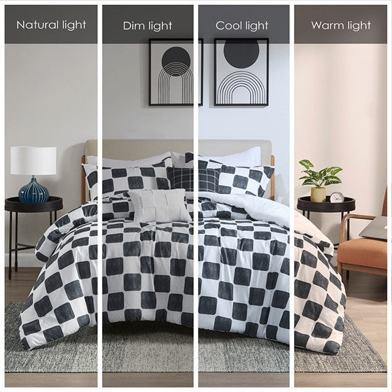 Twin/Twin XL Checkered Comforter Set Media 11