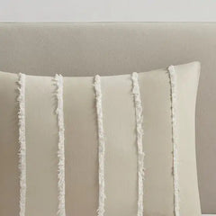 3 Piece Striped Cotton Duvet Cover Set perspective