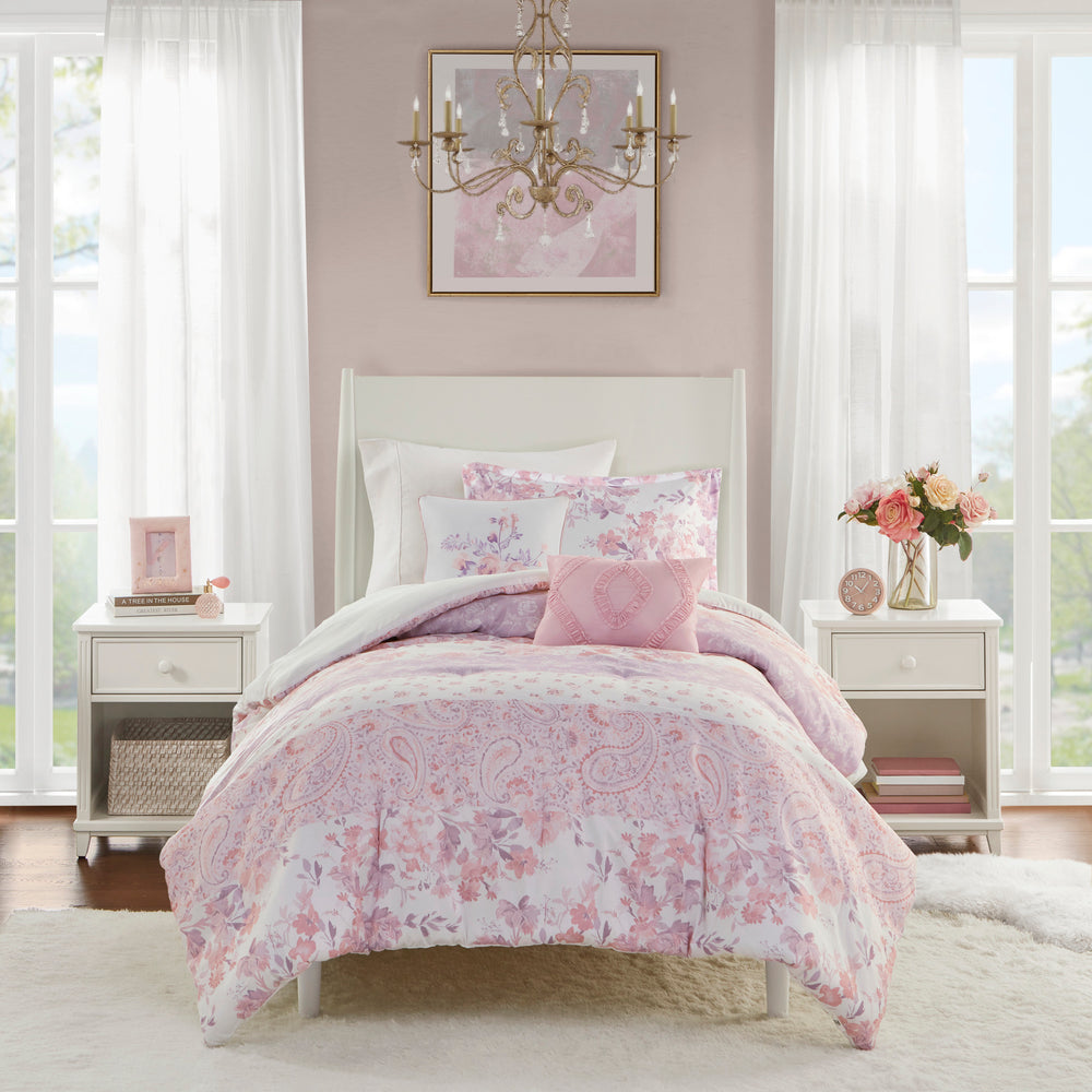 Floral Paisley Comforter Set Full/Queen Media 13