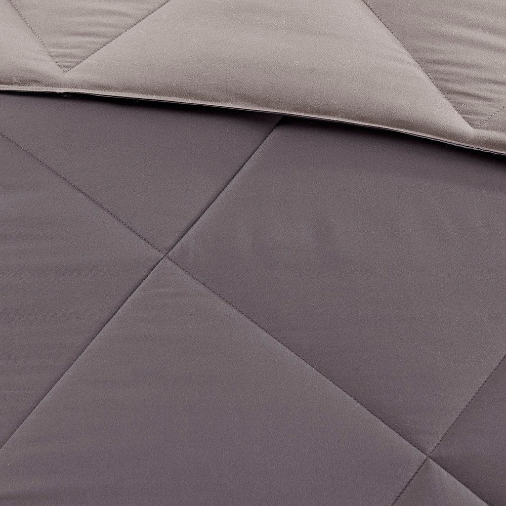 King 3M Scotchgard Diamond Quilting Reversible Down Alternative Comforter Set Media 3
