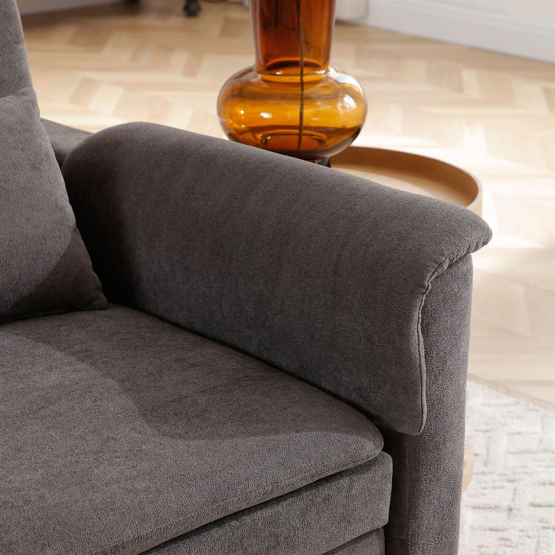Velvet Sleeper Sofa With USB Ports & Cushioned Back & Two Seater Couch