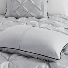 7-Piece 100% Polyester Pieced Pleated Tufted Comforter Set perspective