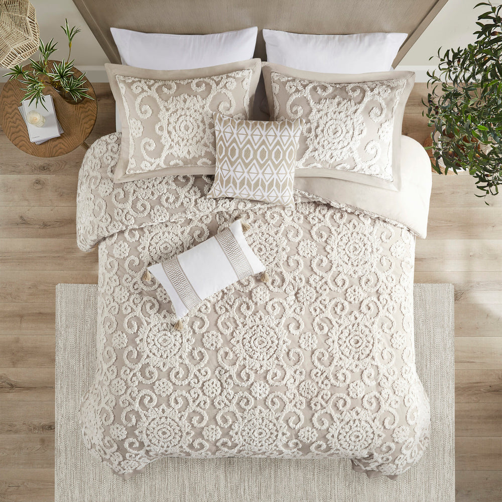 Cotton Duvet Mini Set Taupe Full/Queen Media 3