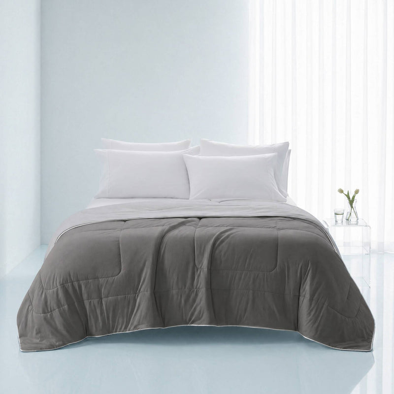 1 Piece King Down Alternative Comforter,Grey