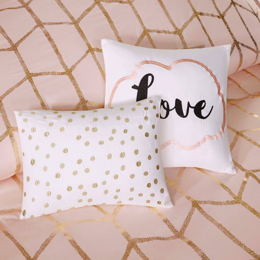 4-Piece Twin/Twin XL 100% Polyester Brushed   Printed Comforter Set Media 3