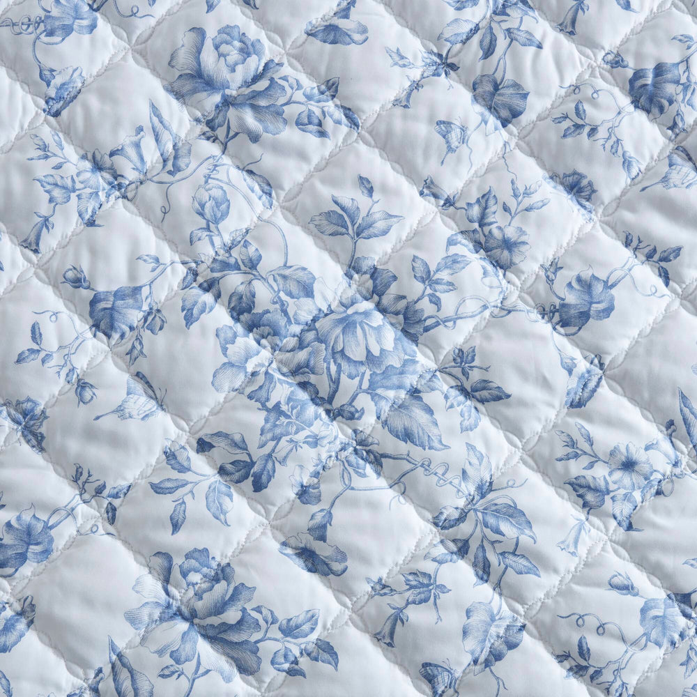4 Pieces Full/Queen  Quilt Set with Decorative Pillow,Blue Media 22