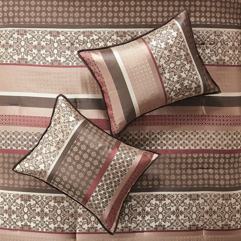 7 Piece Comforter Set Red King