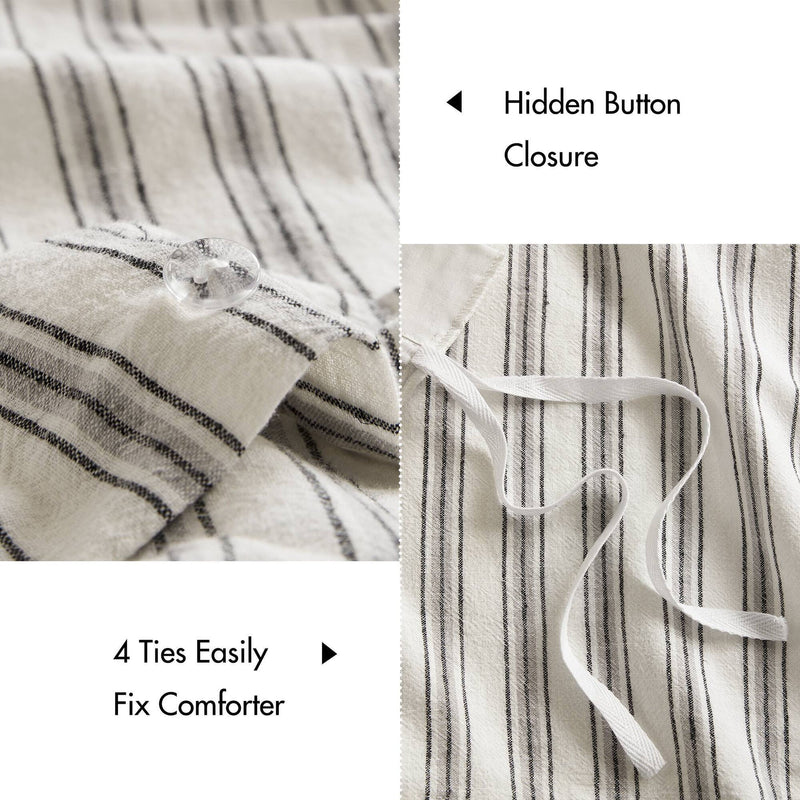 3 PCS Cal King Duvet Set Grey