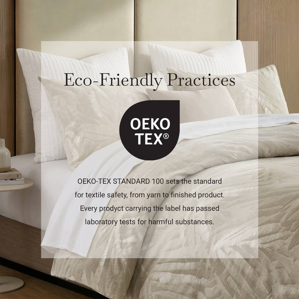 3 Pieces King Cotton Duvet Set,Linen Media 8