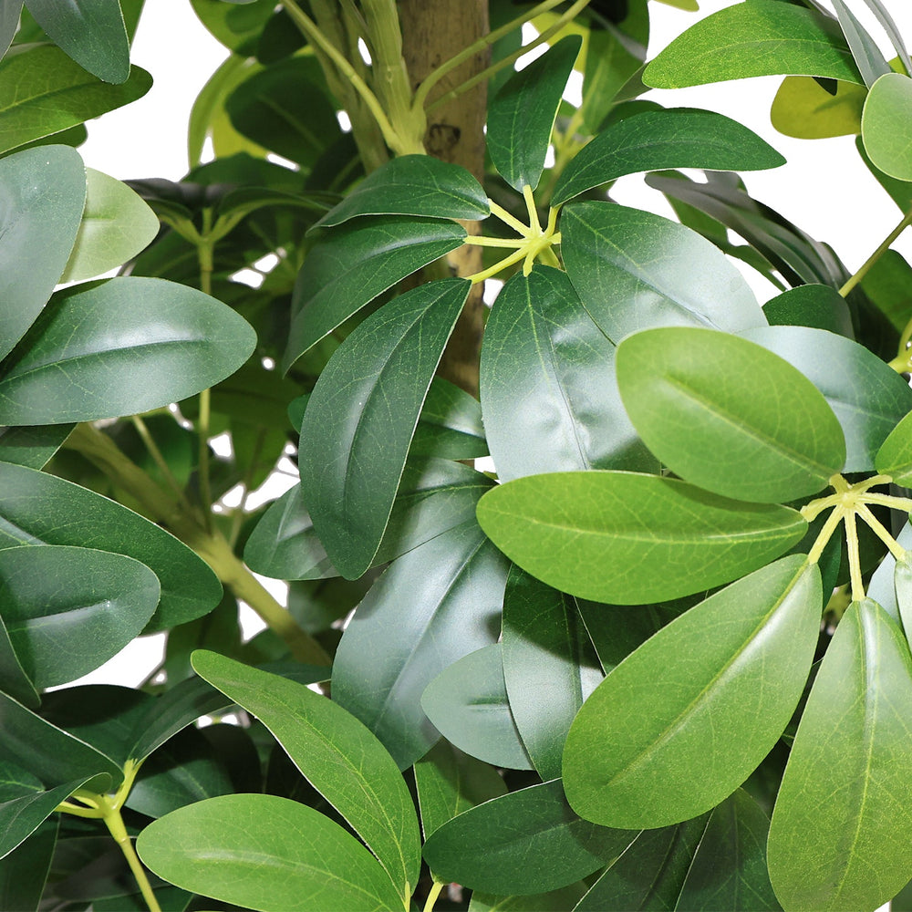 5.2FT Realistic Faux Tree with Lifelike Foliage in Green, Durable Plastic Construction for Indoor and Outdoor Use Media 6