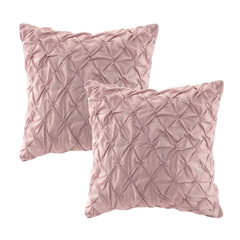 8 Piece Cotton Printed Comforter Set Blush Cal King