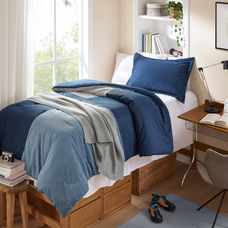 2 Pieces Twin/Twin XL Comforter Set,Blue