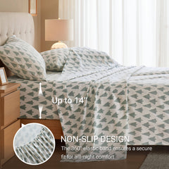 4-Piece 100% Cotton Printed Sheet Set perspective