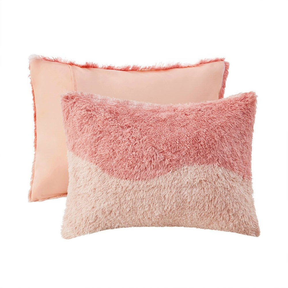 Twin/Twin XL Ombre Shaggy Faux Fur Comforter Set Media 4