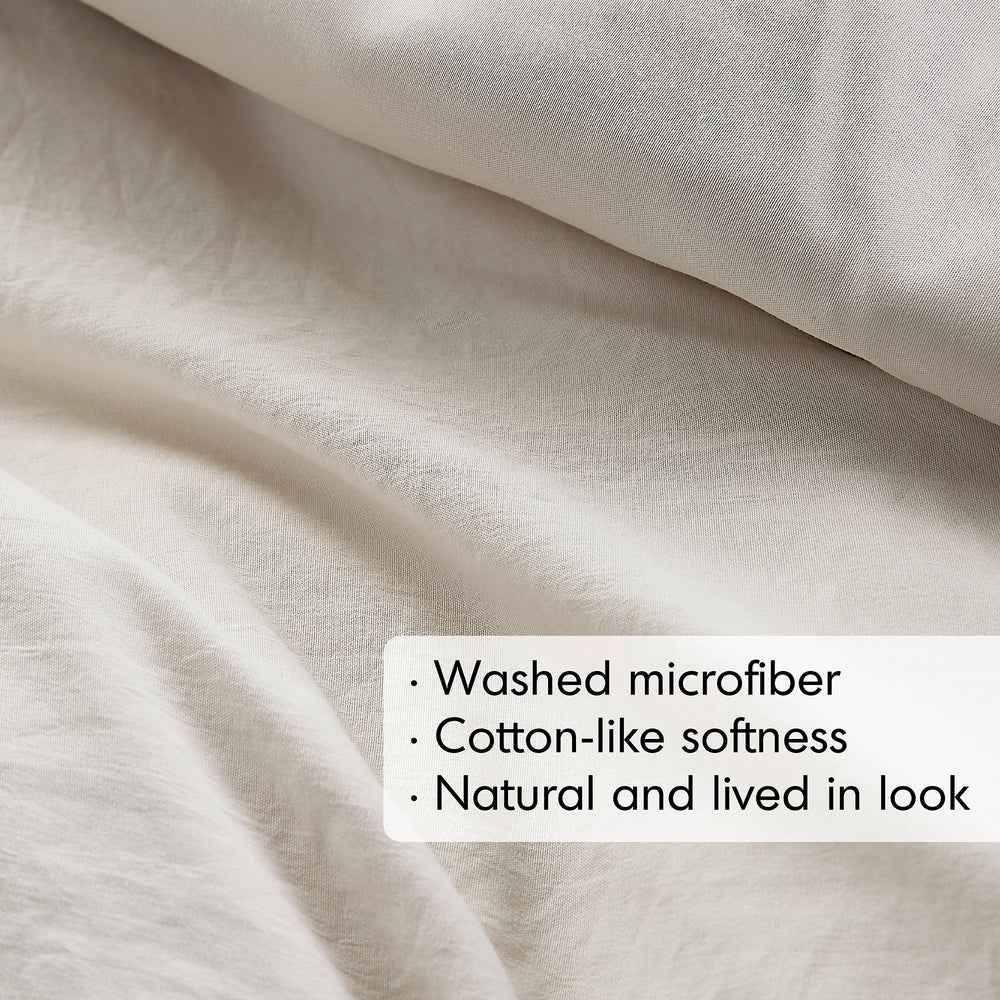 3-Piece Cal King Soft Washed Pleated Comforter Set Media 6