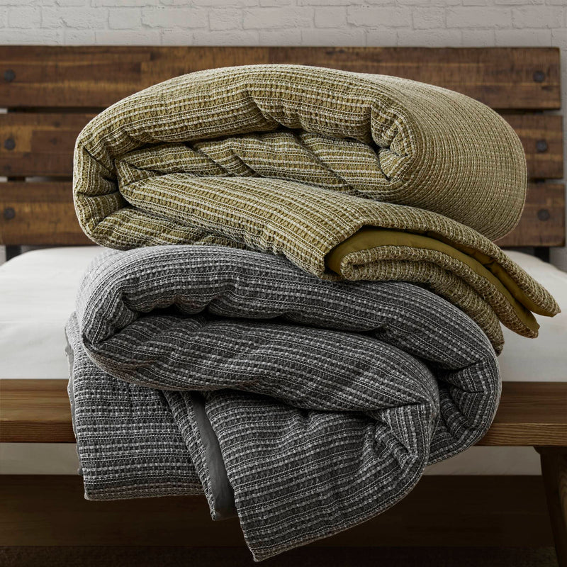 3PCS Waffle Washed Duvet Set