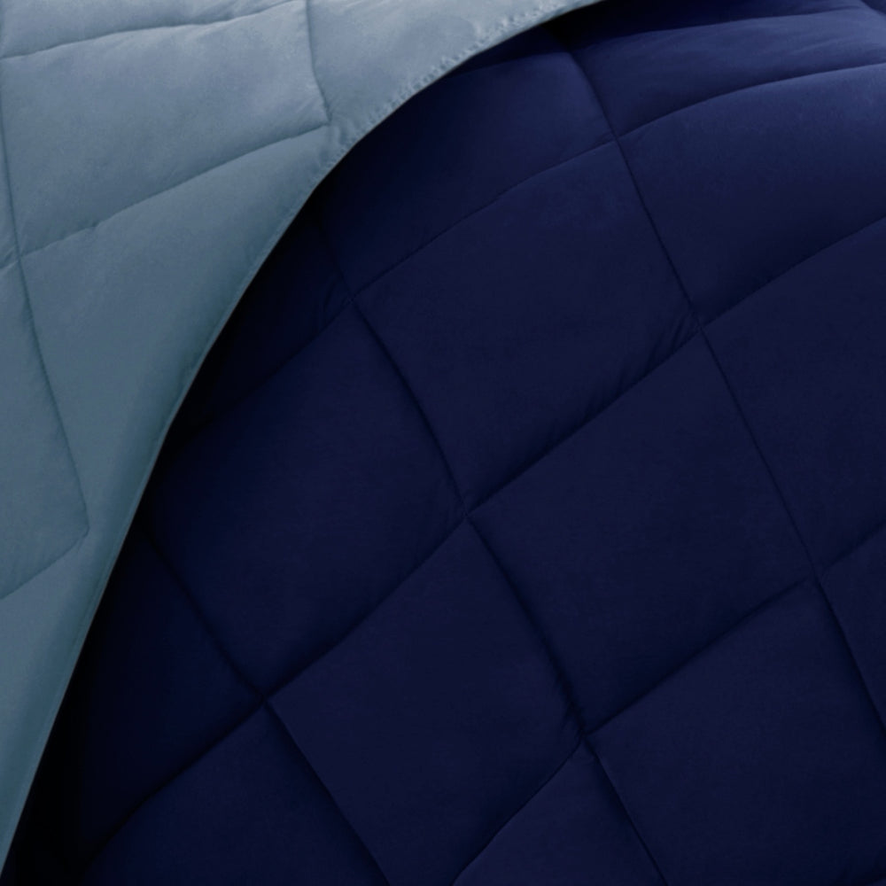 Twin/Twin XL 3M Scotchgard Diamond Quilting Reversible Down Alternative Comforter Set Media 3