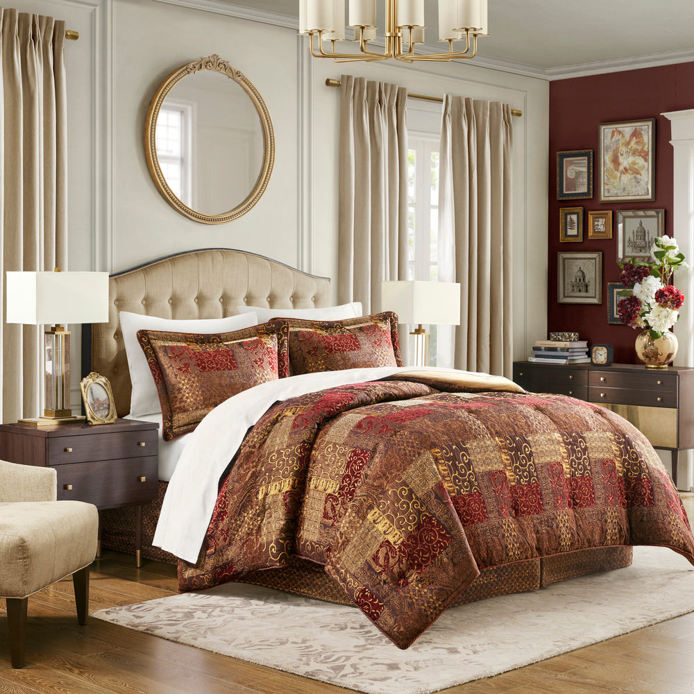 4 Piece Brown Comforter Set Brown King Media 11