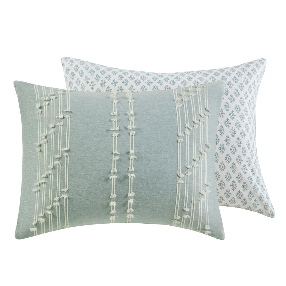 King/Cal King 3 Piece Cotton Jacquard Duvet Cover Set Media 8