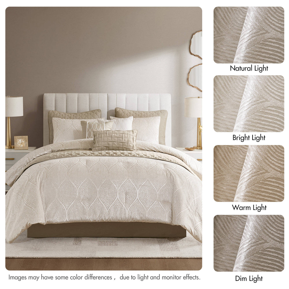 10- Piece King Jacquard Comforter Set Media 2