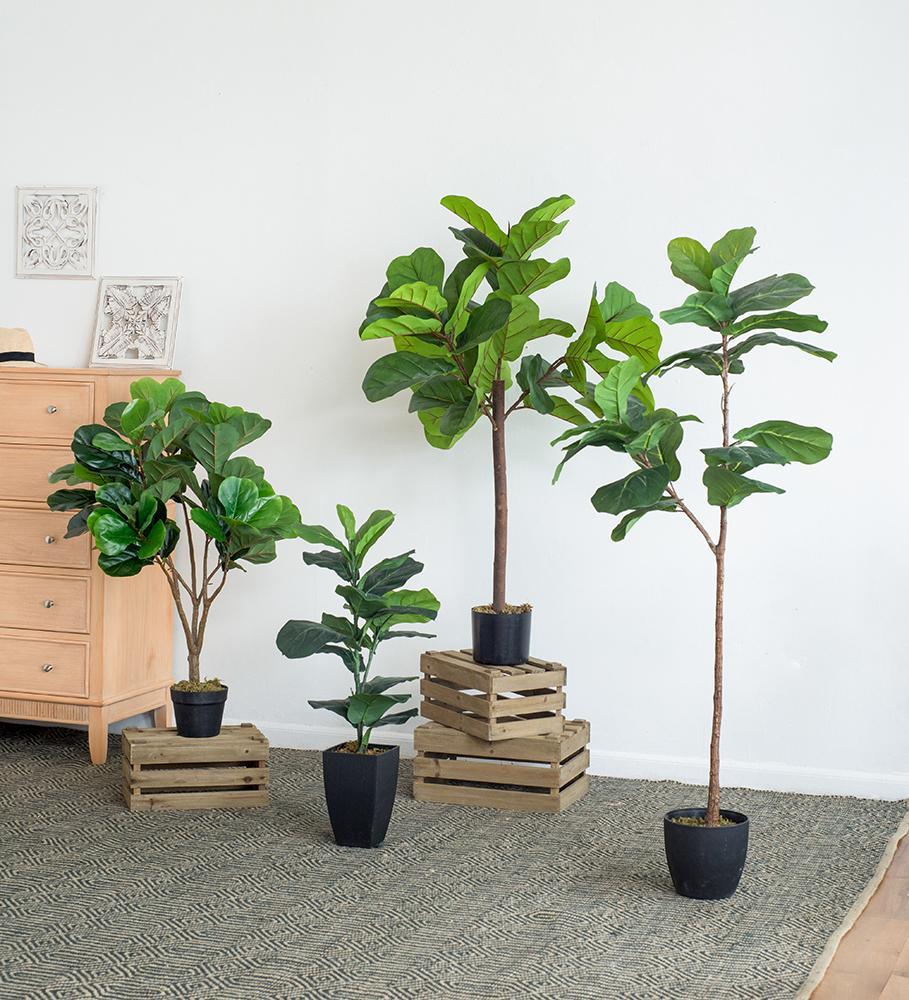 20x16x35' Artificial Fiddle-Leaf Fig Potted Plant Media 11