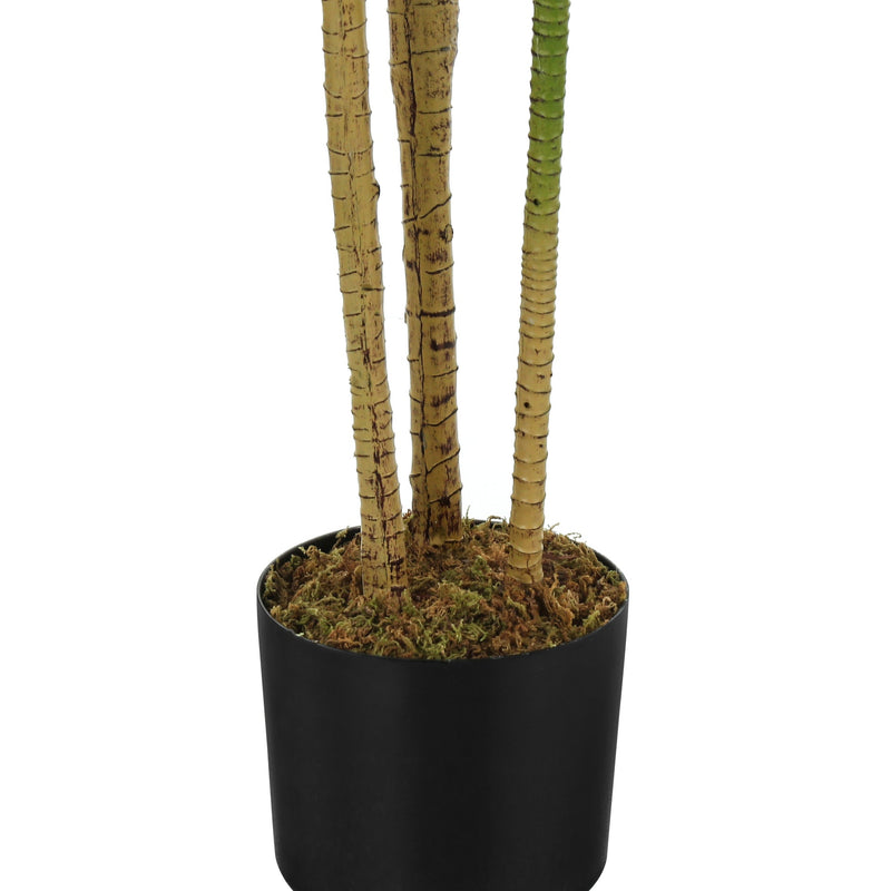 Artificial Plant, 51' Tall, Dracaena Tree, Indoor, Faux, Fake, Floor, Greenery, Potted, Real Touch, Decorative, Green Leaves, Black Pot