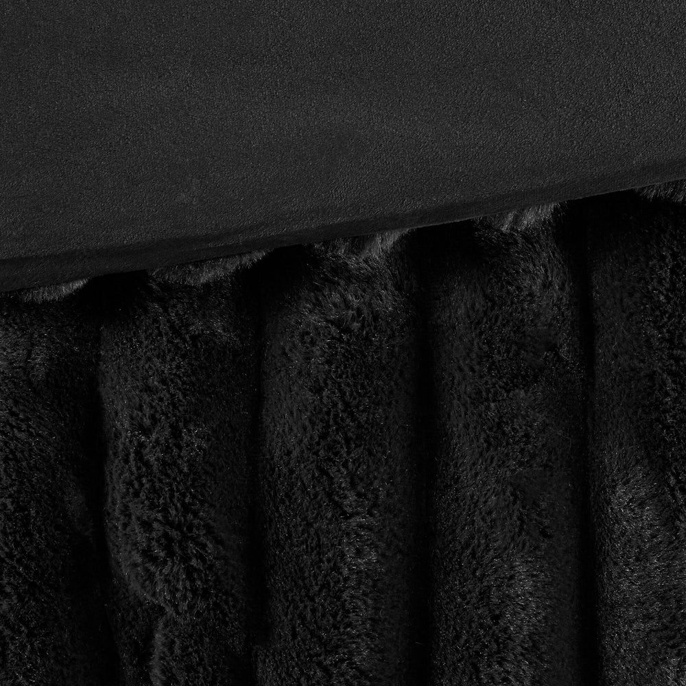 soft Faux Fur Ribbed Comforter Set Full/Queen Media 10