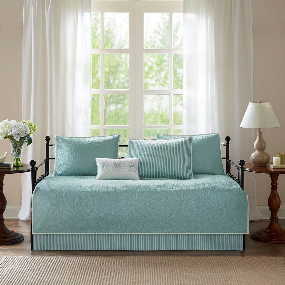 6 Piece Reversible Daybed Cover Set Blue Daybed Media 4