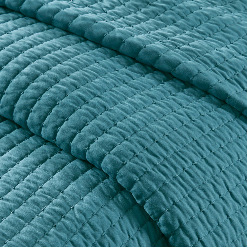2 Piece Quilt Set Teal Twin/Twin XL