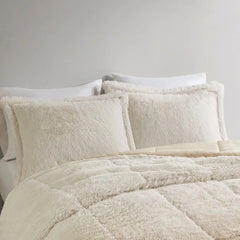 Ombre Shaggy Long Fur Comforter Mini Set perspective