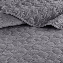 3 Piece Velvet Quilt Set perspective