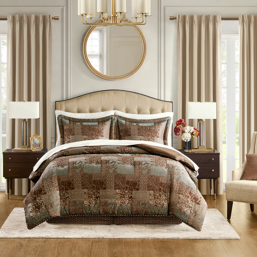 4 Piece Red Comforter Set Red King Media 6