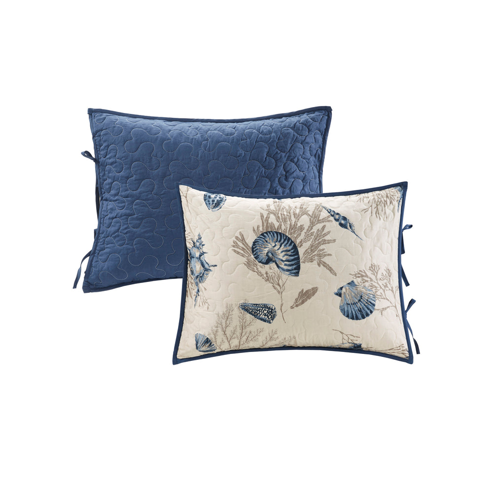 6 Piece Reversible Printed Microfiber Daybed Cover Set Blue Daybed Media 4