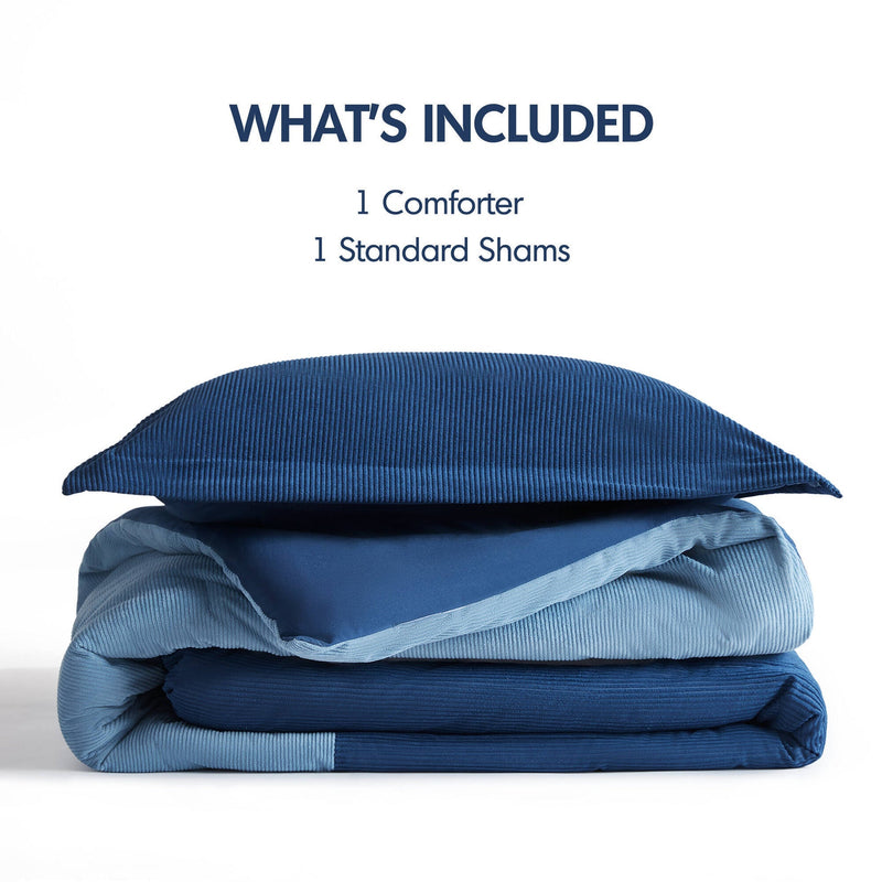 2 Pieces Twin/Twin XL Comforter Set,Blue