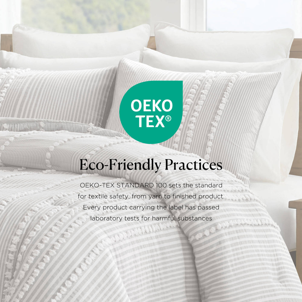 3- Piece King Cotton Yarn Dyed Comforter Set Media 4